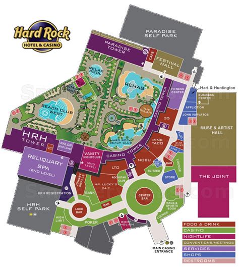 hard rock casino map/